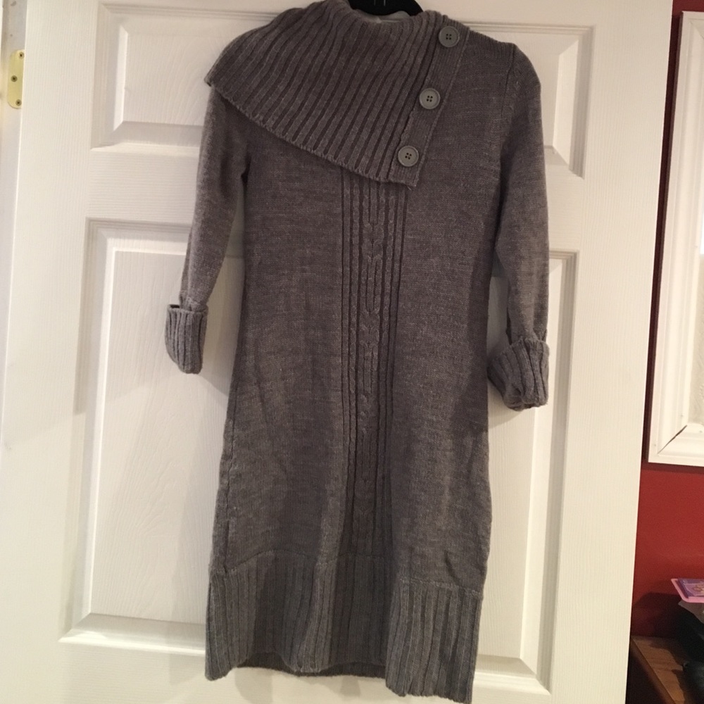 Grey sweater dress