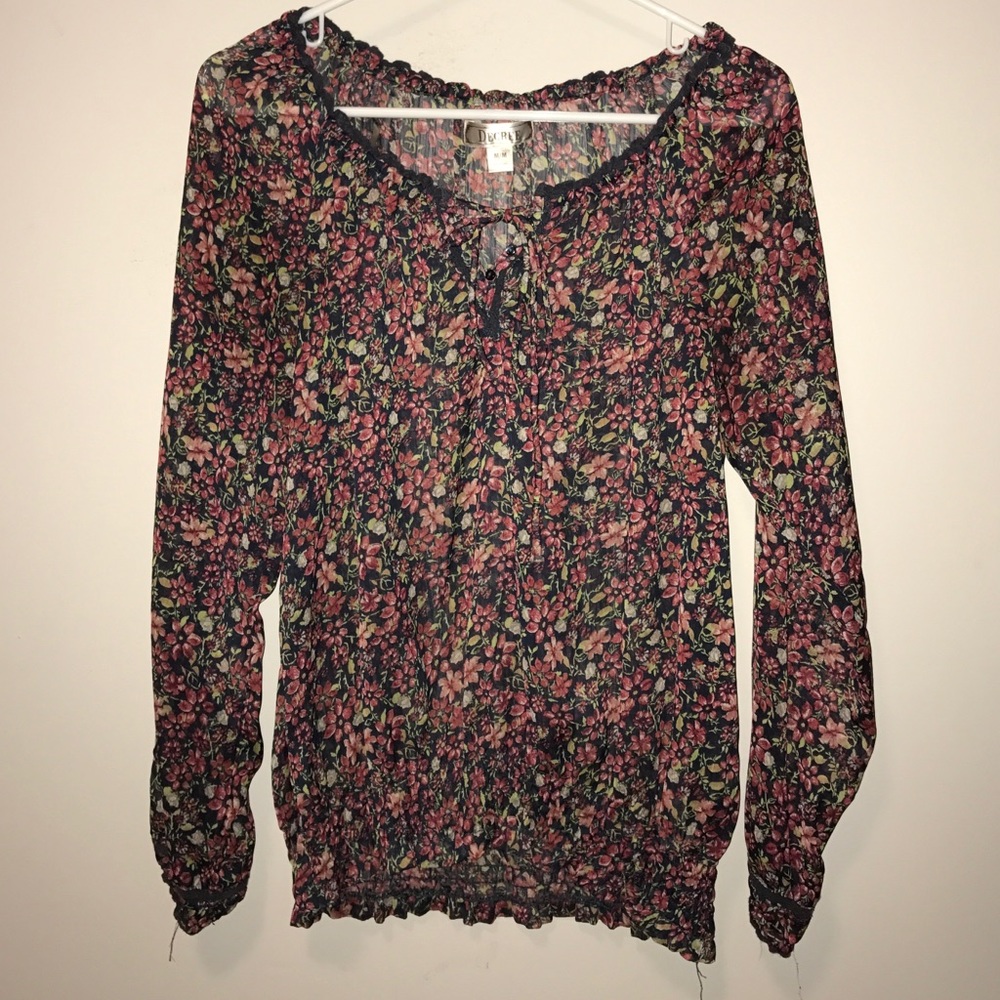 FLOWER BLOUSE - WORN ONCE!
