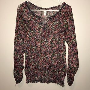 FLOWER BLOUSE - WORN ONCE!