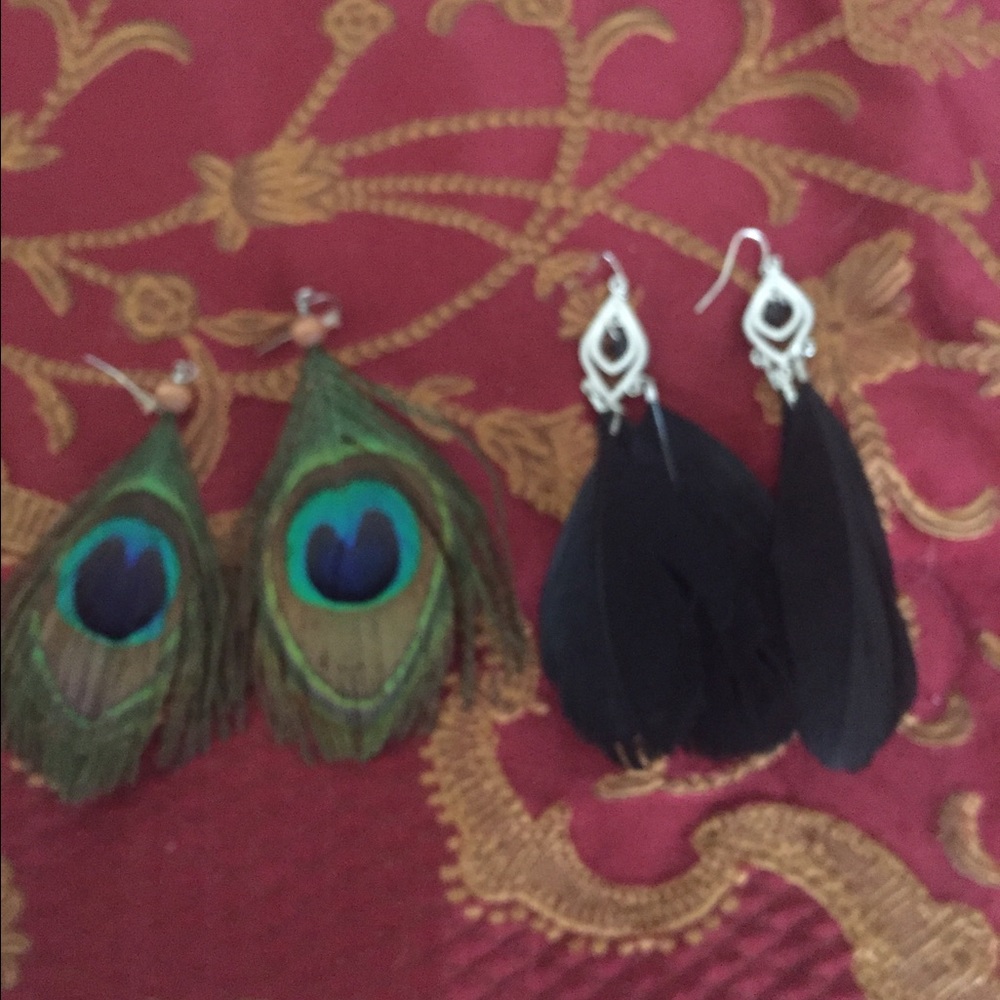 Feather earrings