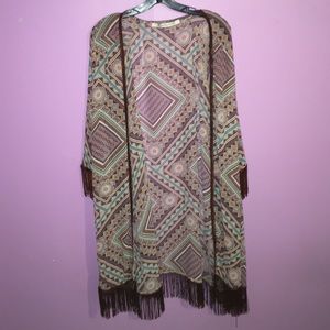 Fringed summer cover up