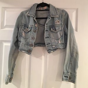 Crop jean jacket