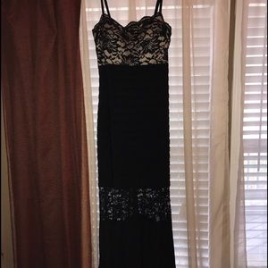 Black and lace prom dress.