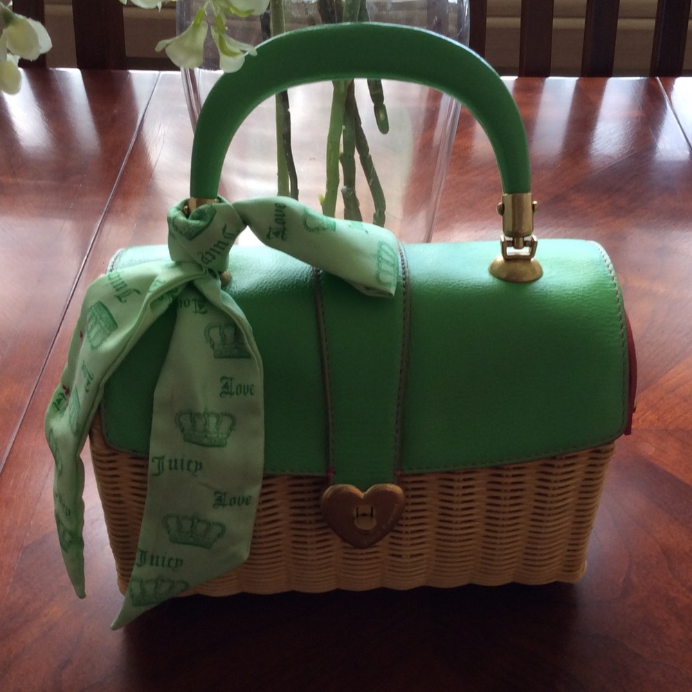 Juicy Couture Vintage,  leather and straw handbag