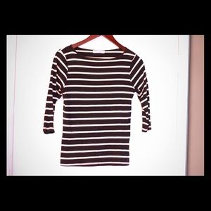 Zara striped blue tee