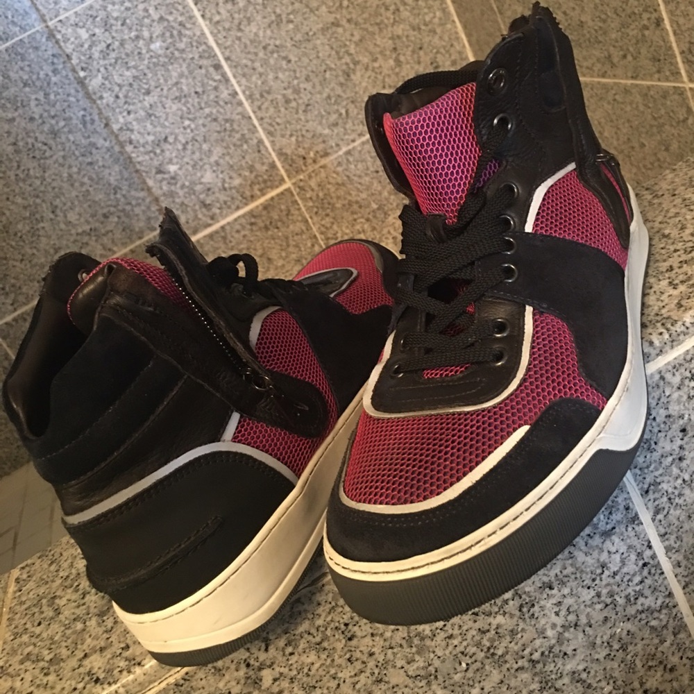 Lanvin Mesh High Top Shoes