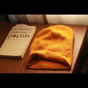 Mustard yellow long beanie
