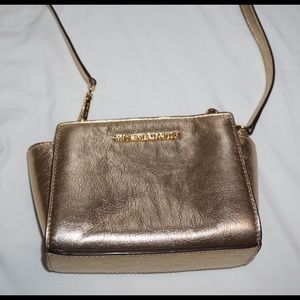 Gold Michael Kors Crossbody Bag