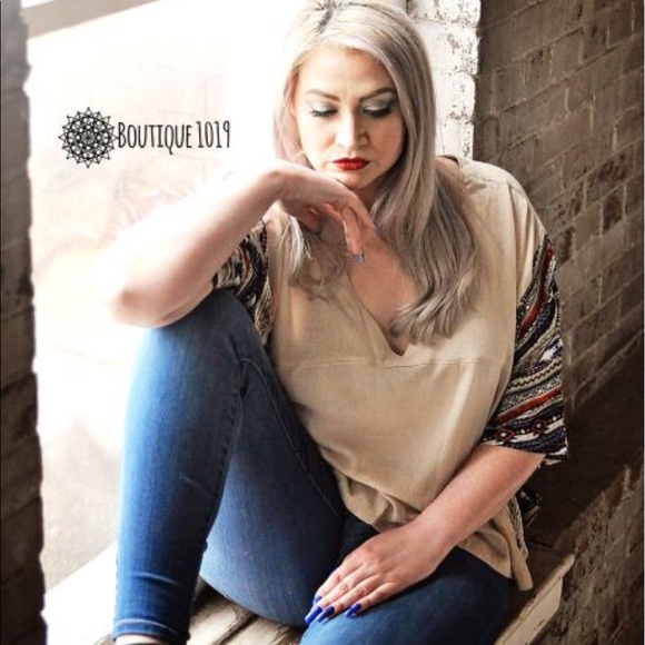 ❤️Ethnic contrast kimono top🏝🏝🏝 - Picture 3 of 3