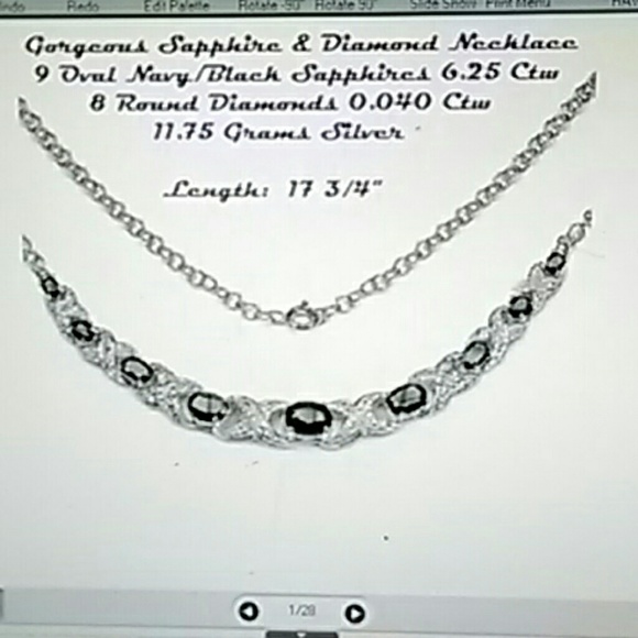 Sapphire/Diamond Necklace (NWOT)