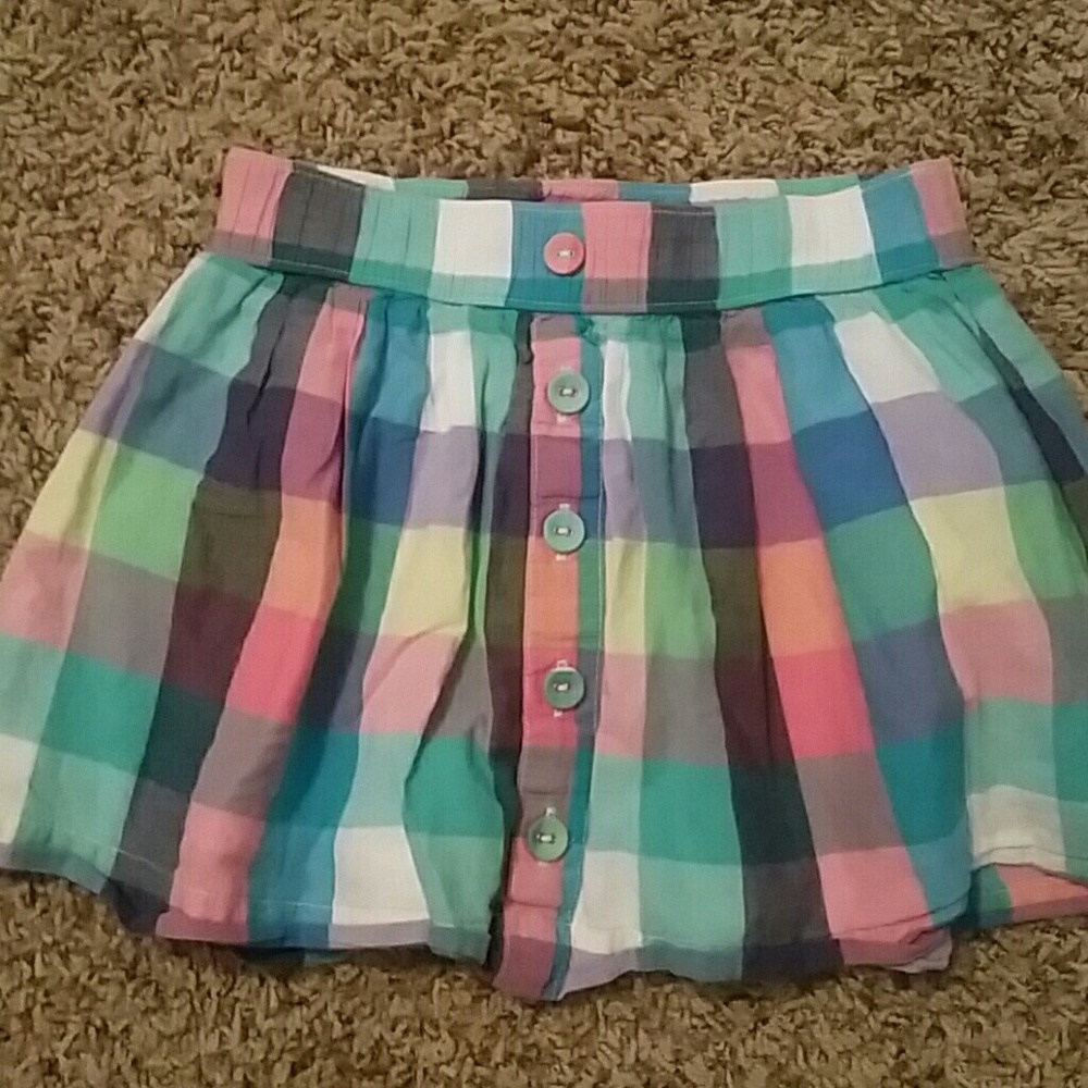 Multicolored Plaid Skirt