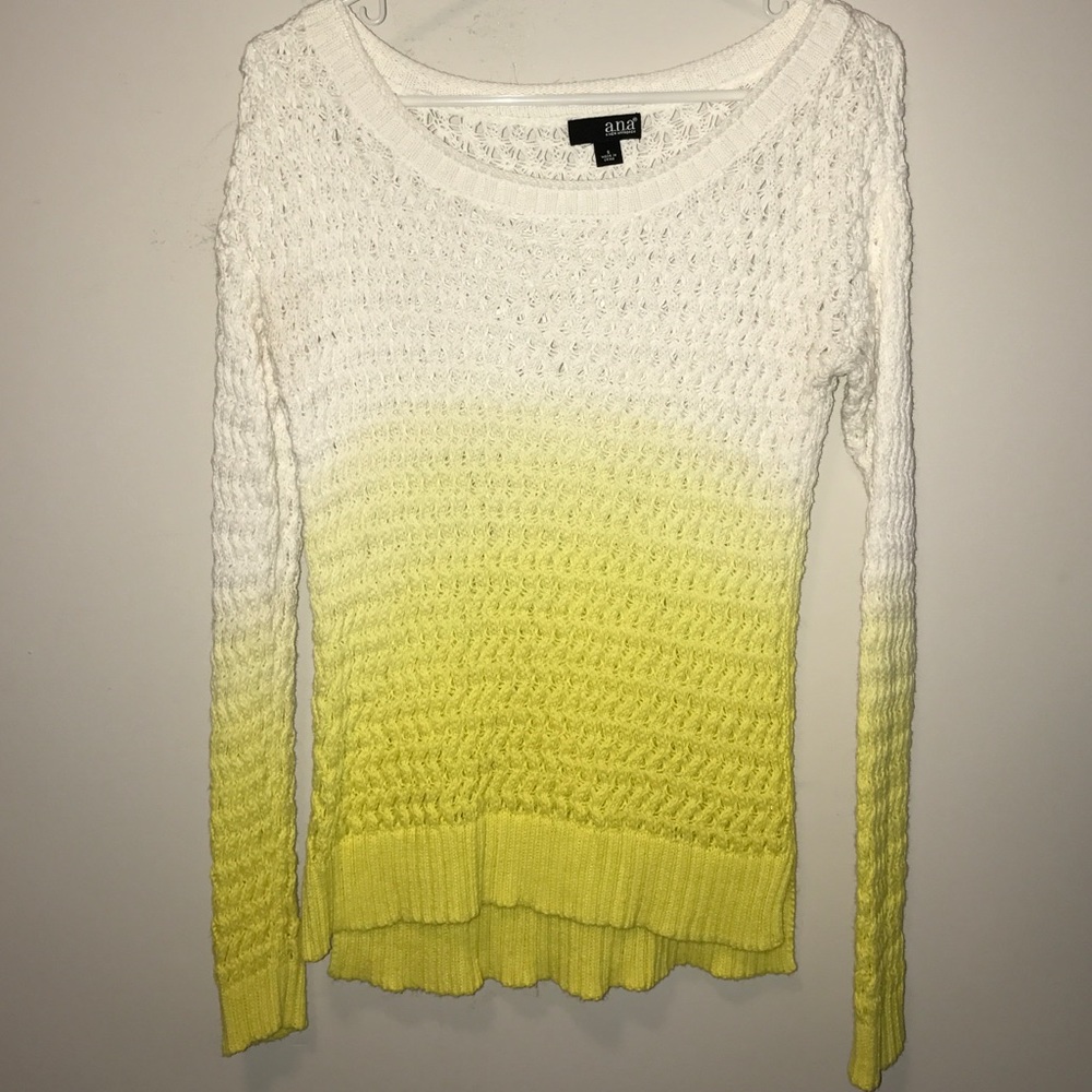 White & yellow knit sweater!