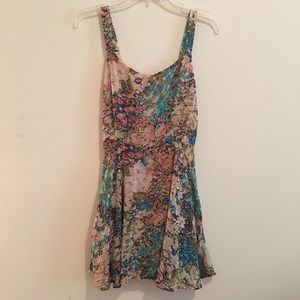 Multicolored floral print dress
