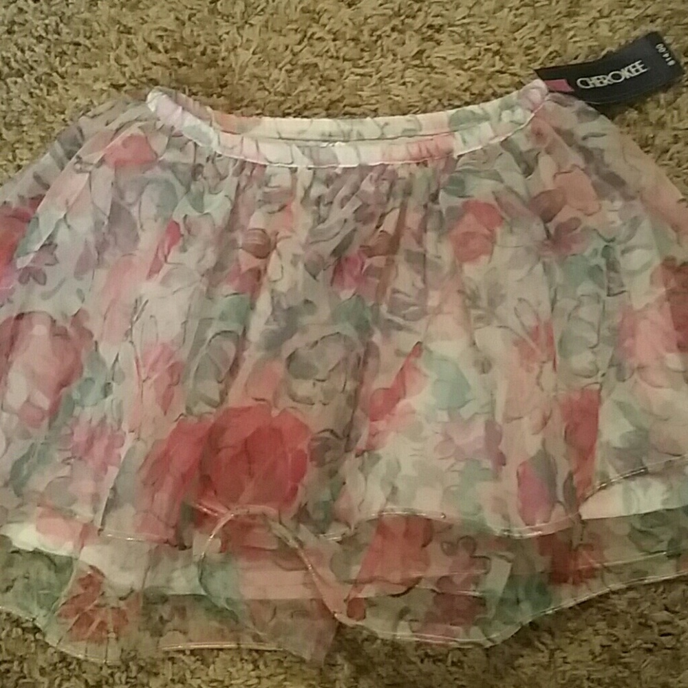 Girls Dressy Multi Layer Floral Skirt NWT