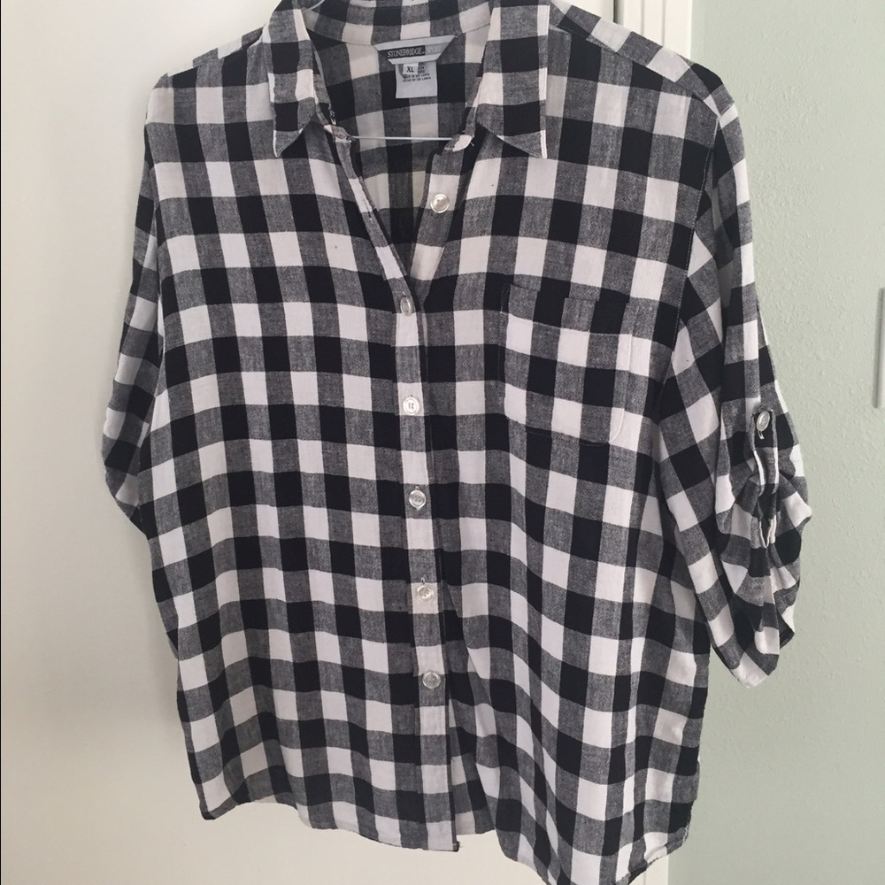 Buffalo check blouse