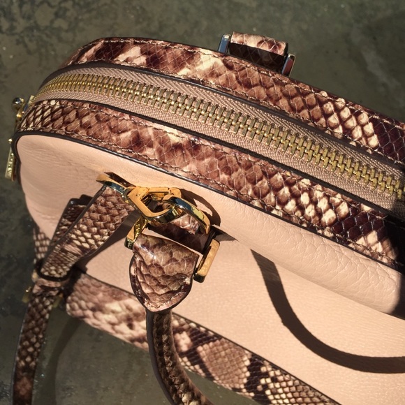 Michael Kors taupe/snakeskin purse - Picture 2 of 3