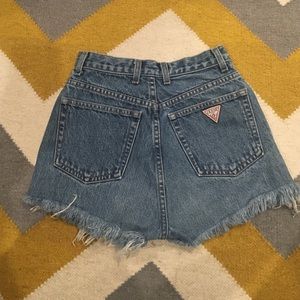 Guess vintage high waisted light wash shorts