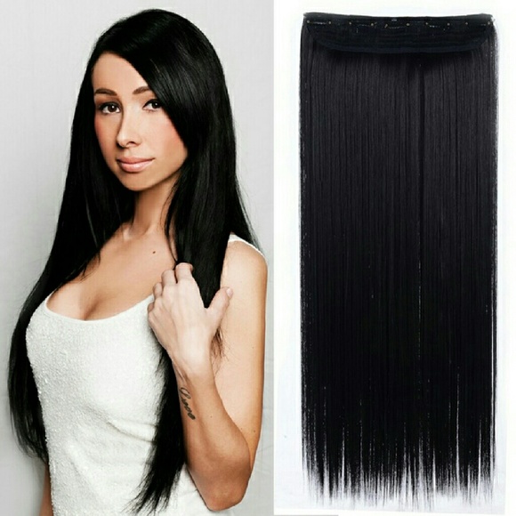 Black One Piece Clip In Extension 24-26 inch