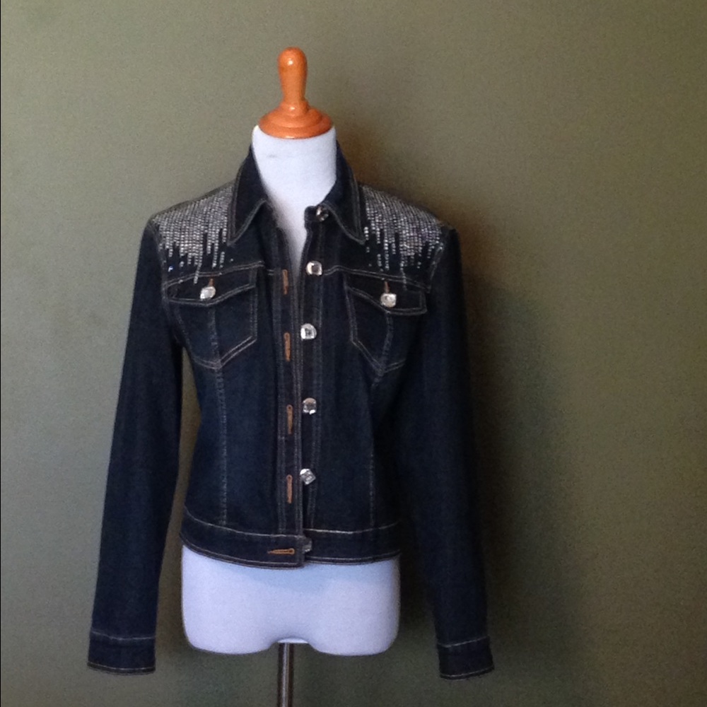 V Christina Bling Denim Jacket