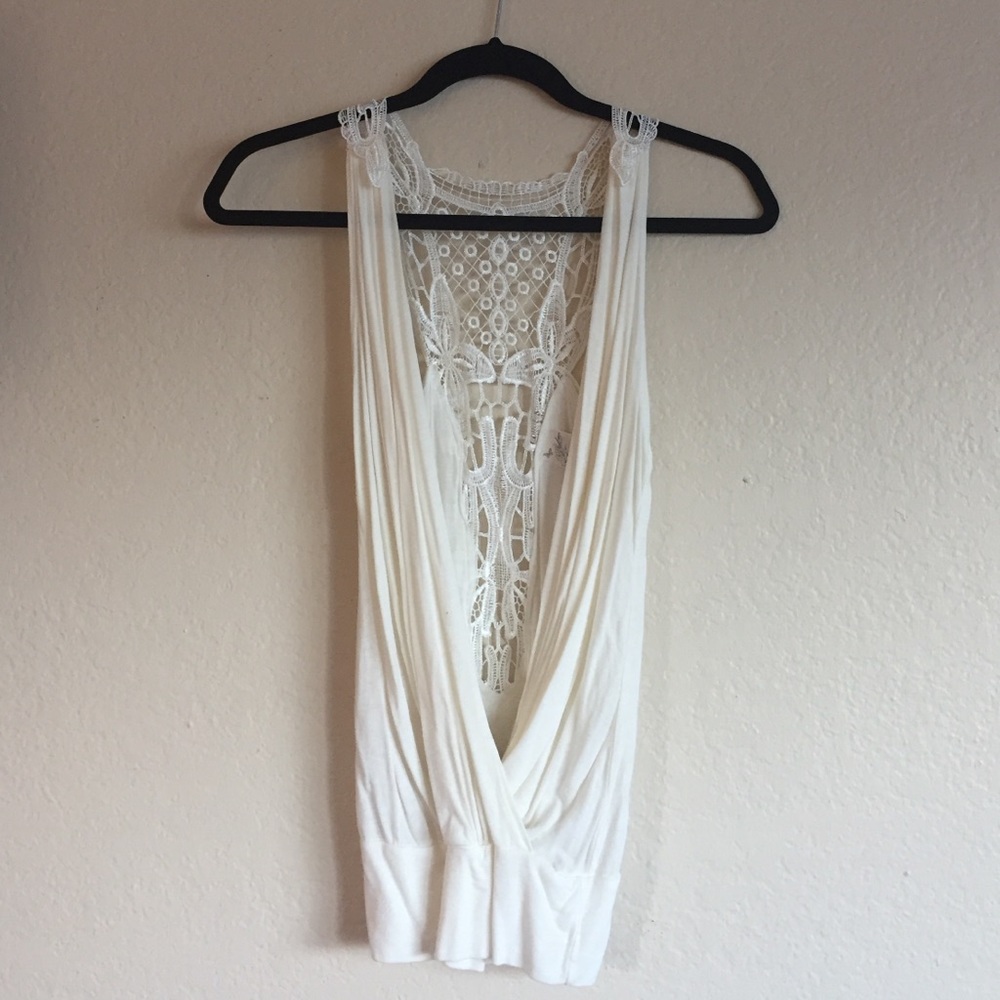 Top with lace detail in the back.