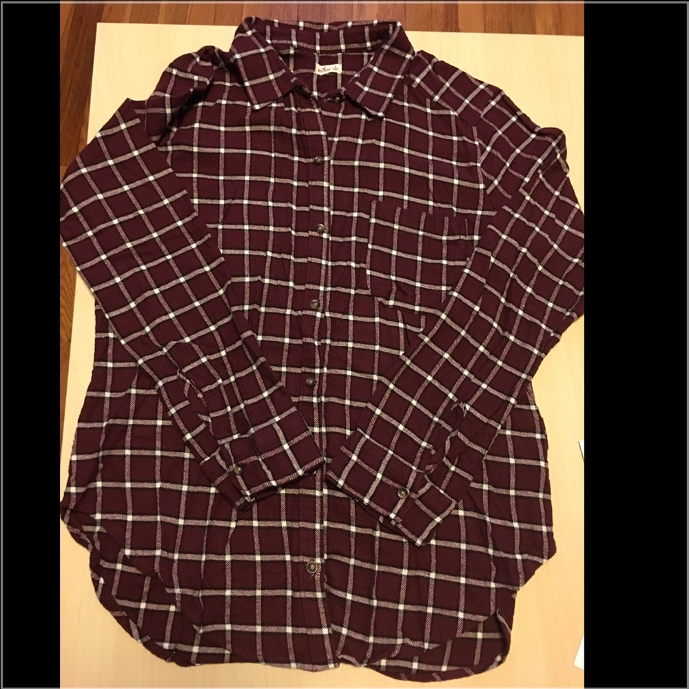 💕🌈Burgundy plaid flannel shirt