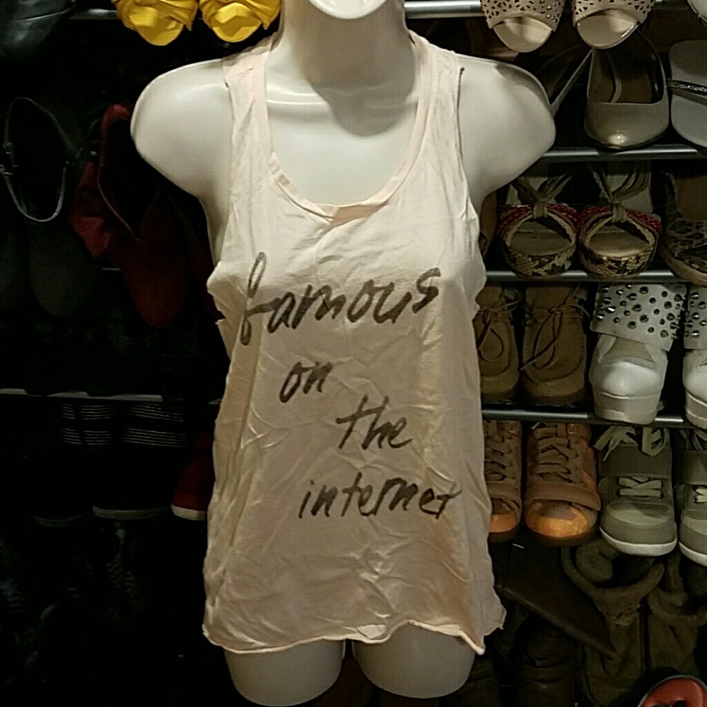 Nwt Muscle shirt famous on Internet light pink