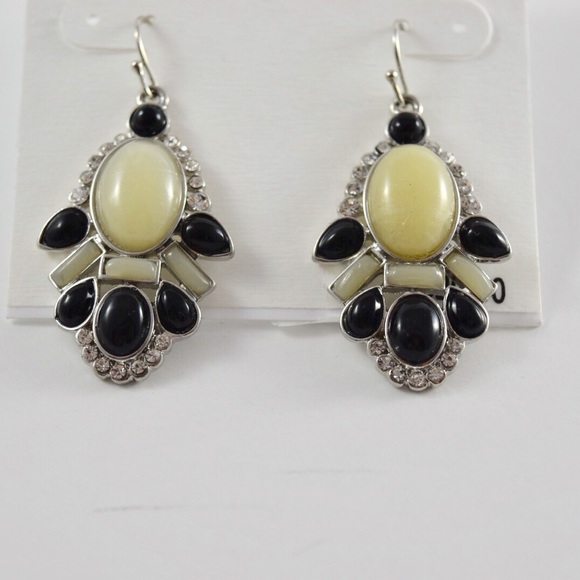 new directions Jewelry - Ivory and Black Cabochon Earrings