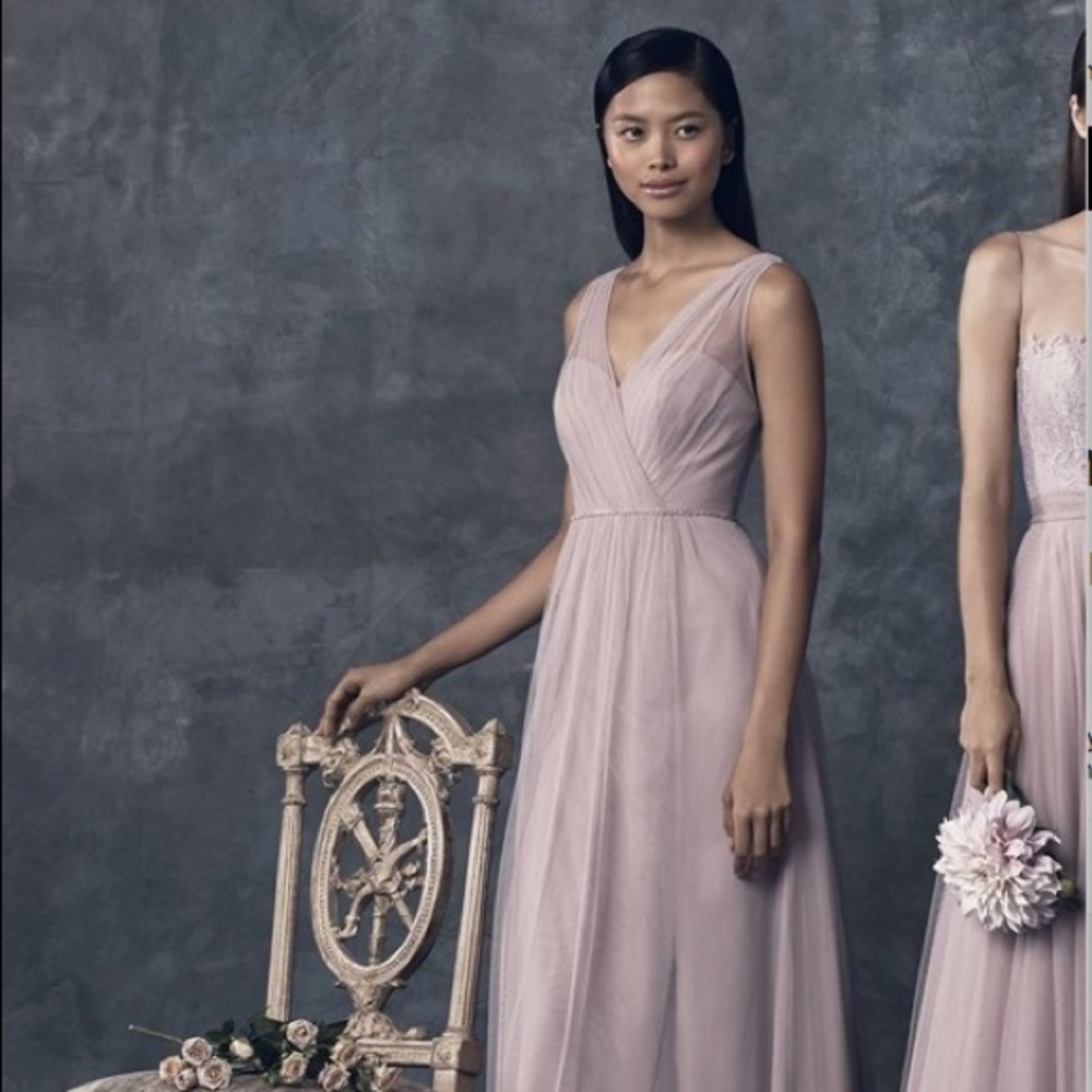 Watters Blush Tulle Bridesmaid Dress Sz 14 $290