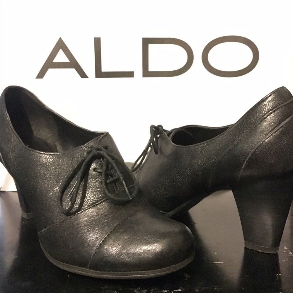 Aldo Round Toe Oxford 3in Heels