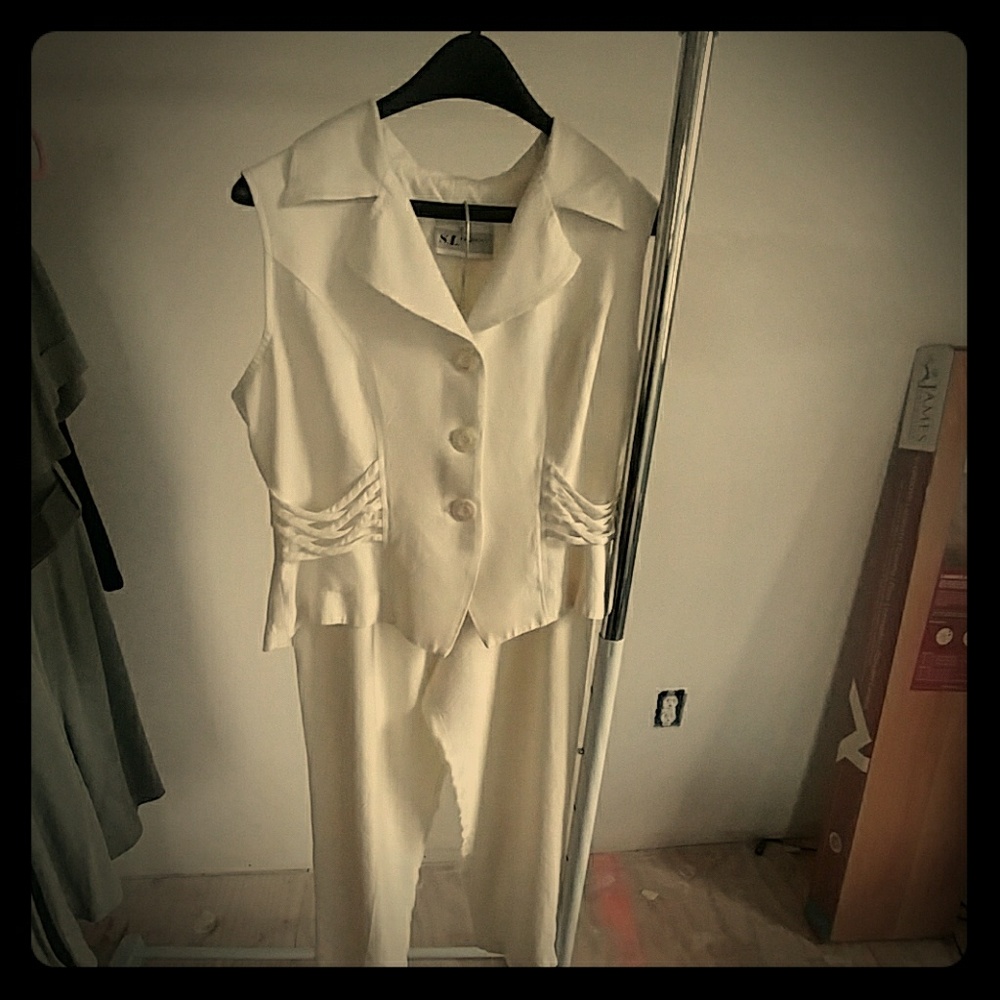 S.L.Fashion two piece cream colored outfit