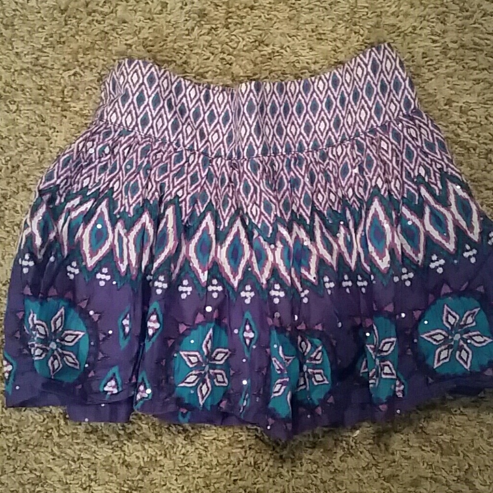 Justice Bohemian Print Skirt