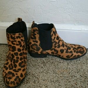 Leopard Print Booties
