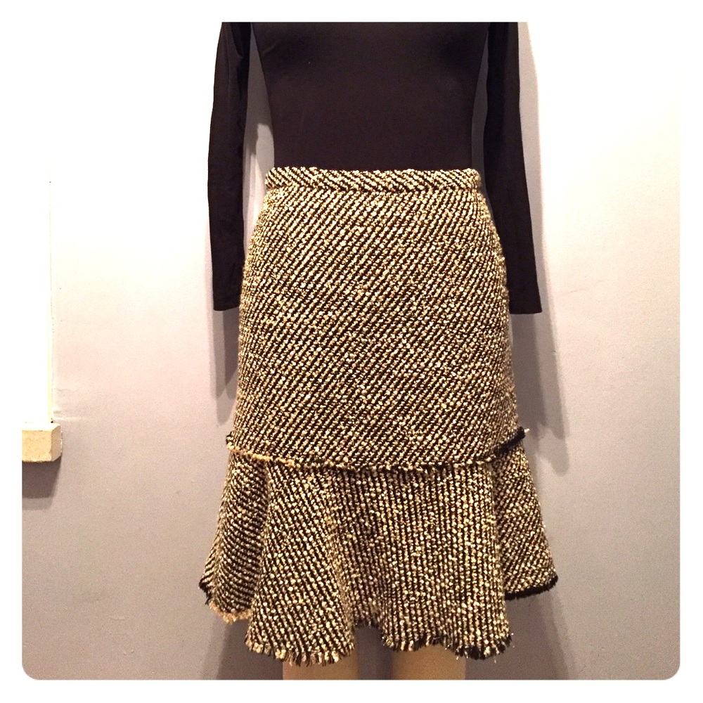 Below the knee length fit & flare skirt