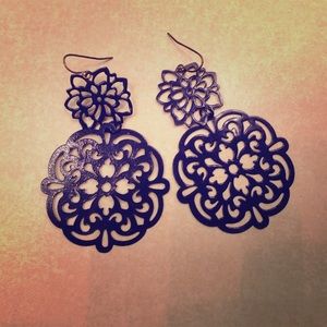 Beautiful navy blue earrings