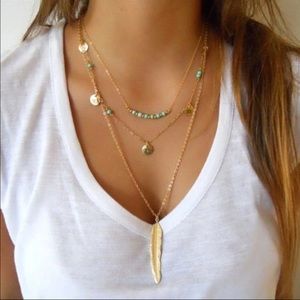 Fashion Boho's Simple 3 Layer Gold tone Chains
