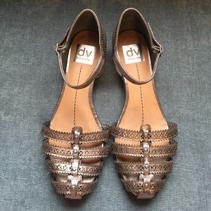 Dolce Vita Ebony Huarache Sandal, Dark Silver