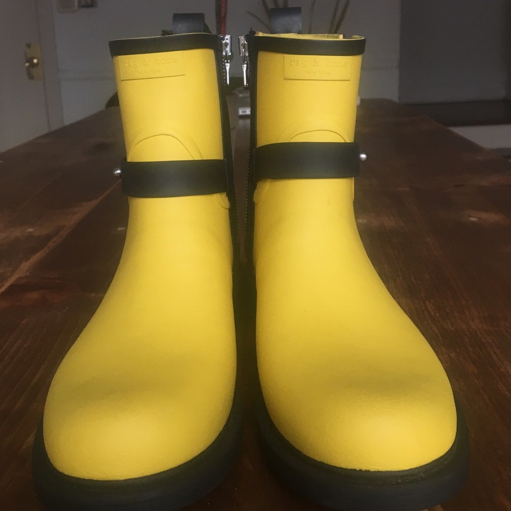 Rag & bone rain boots. Worn once.