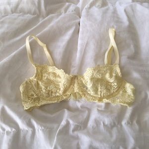 Yellow lingerie bralette