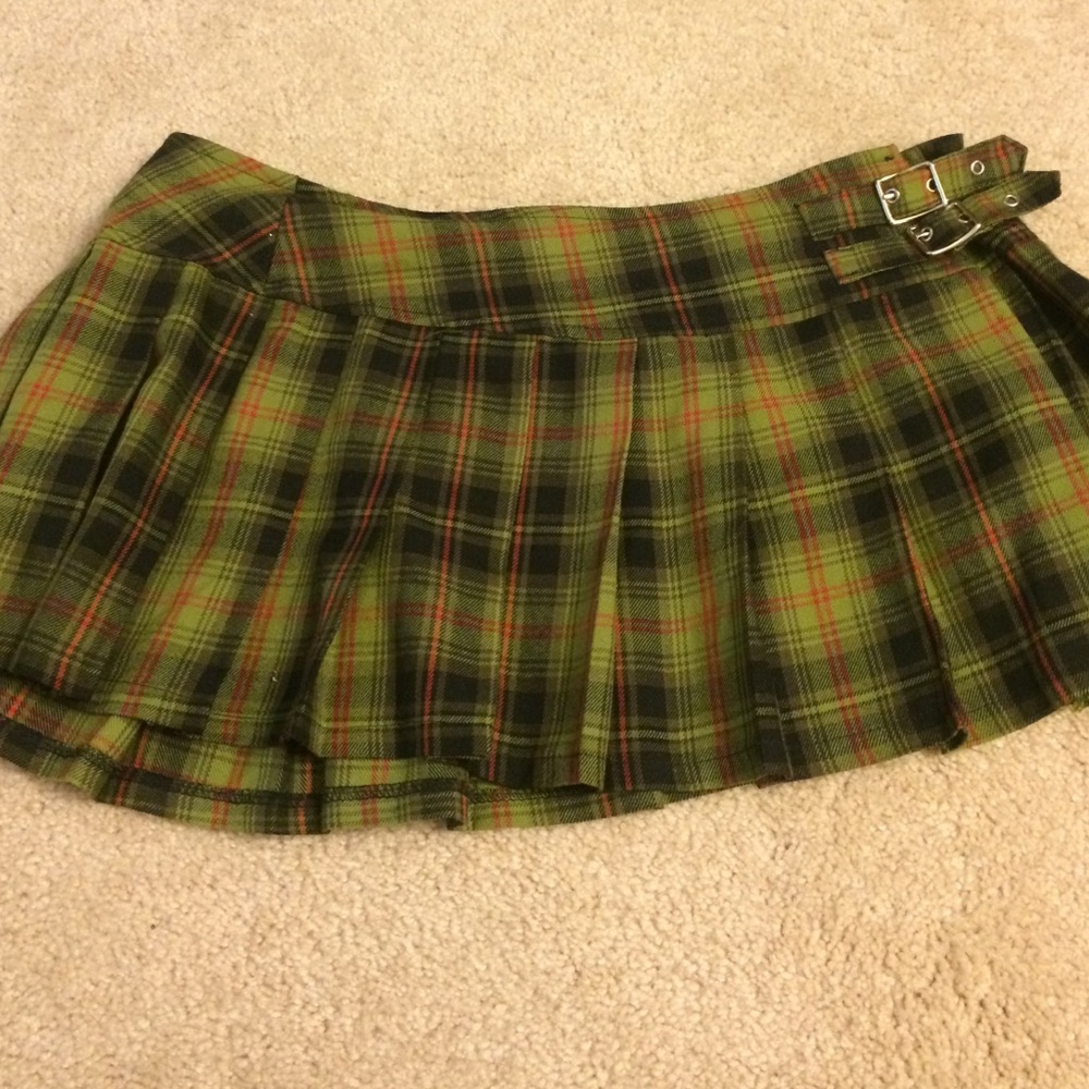 Green plaid Lip Service skirt