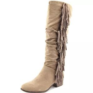 Madden Girl Pondo Taupe boot.