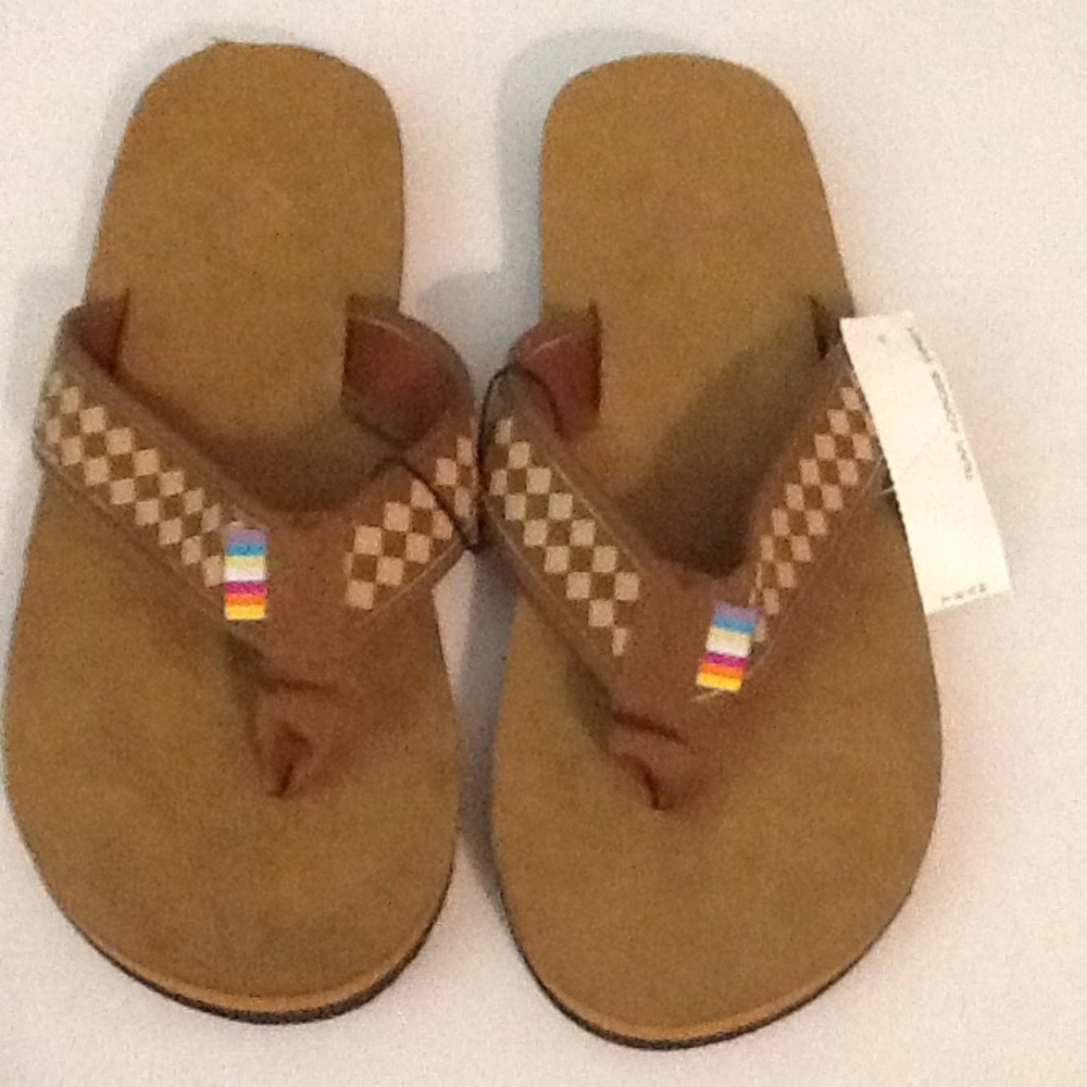 New - Brown Flip Lops Size 9