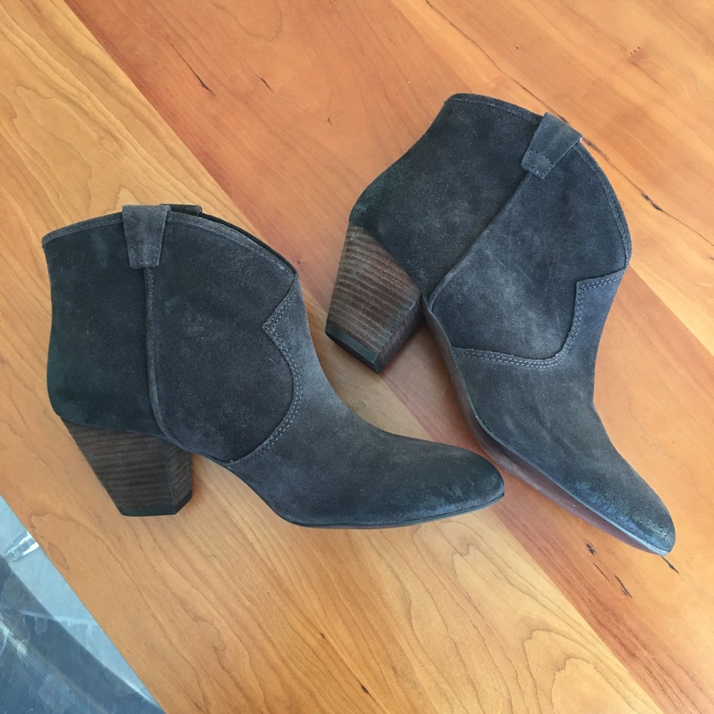 ASH Super Mid Heel Suede Booties
