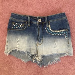 Kendall + Kylie pacsun ombré studded shorts