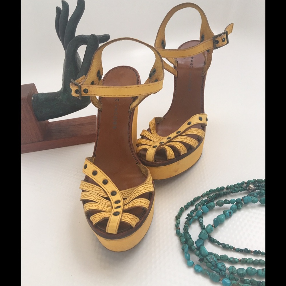MARC JACOBS Studded Leather Platform Sandals
