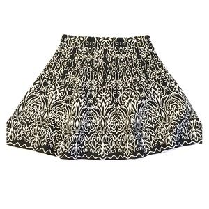 Cream and black thicker skater skirt S