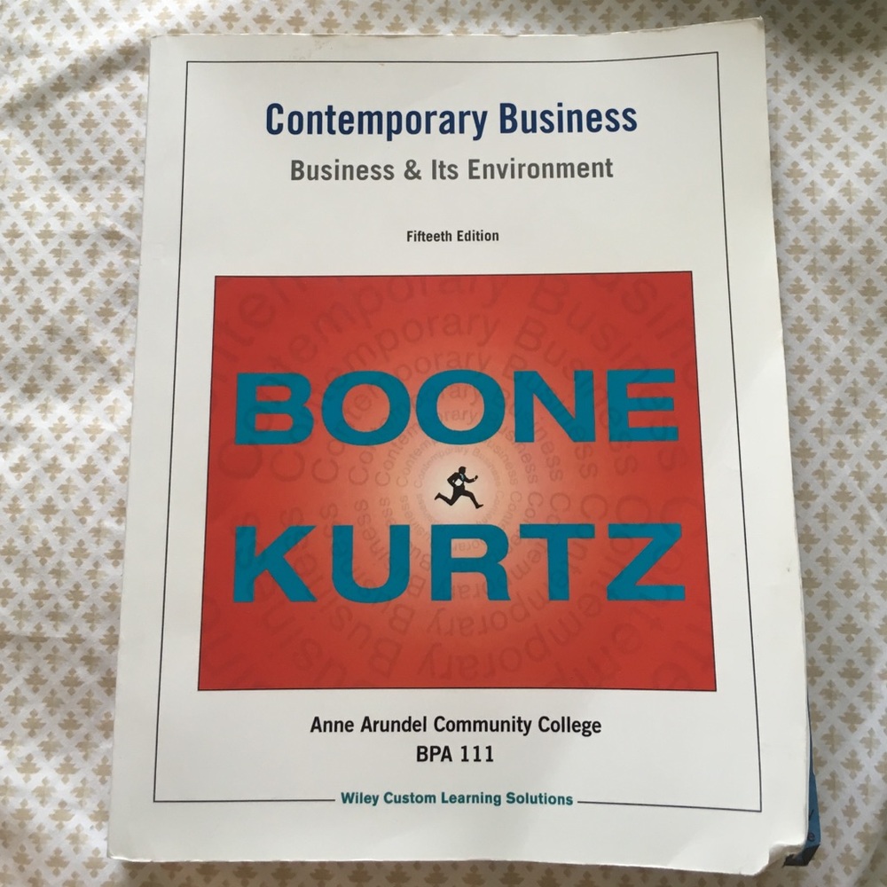 Contemporary Business: Business & Its Environment