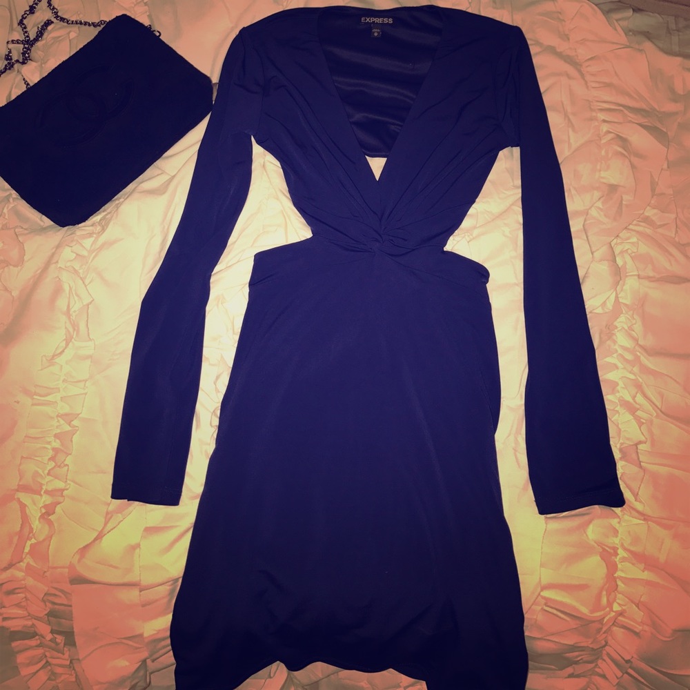 New Sexy cut out dress royal blue from EXPRESS