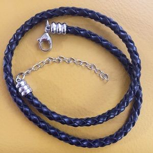 Braided leather bracelet