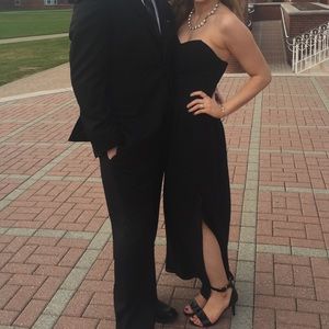 ASOS Black Strapless Formal dress