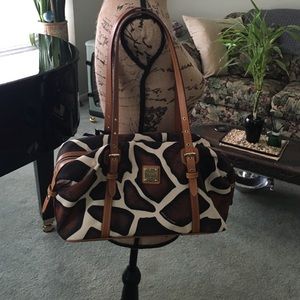 Dooney & Bourke giraffe print satchel